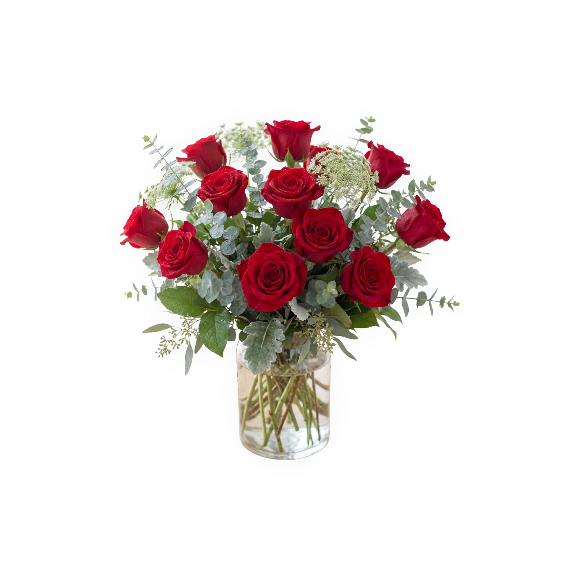 One Dozen Roses Arrangement